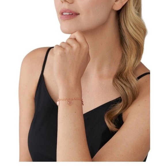 NWT MK luxury collection rosegold heart charm bracelet - Picture 7 of 7